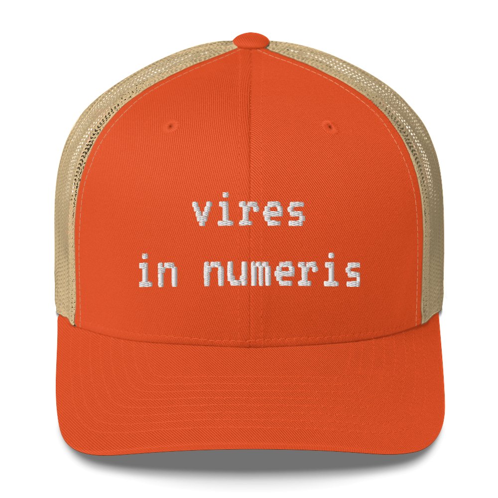 Vires in Numeris Trucker Cap - UTXO Dreams