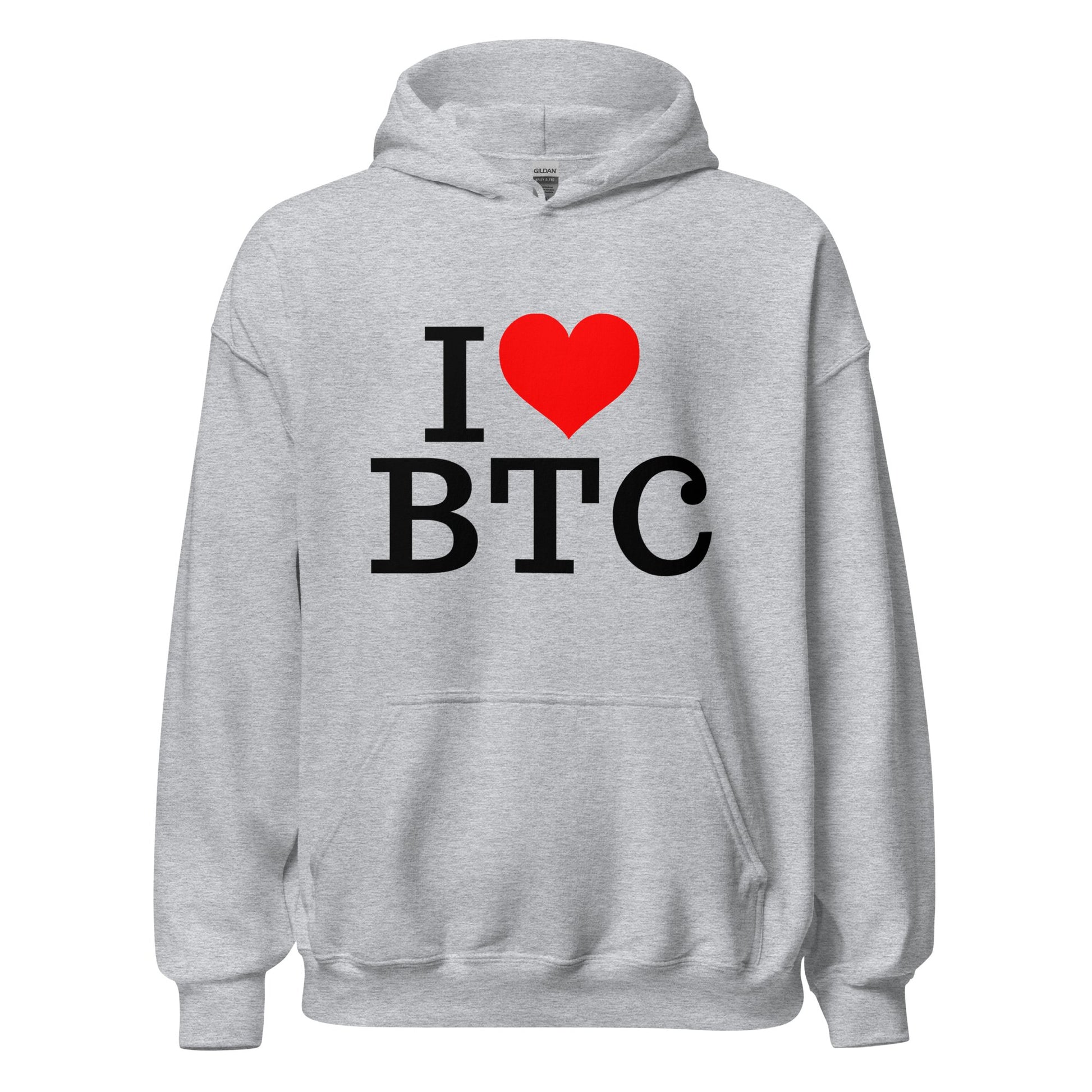 I Love BTC Unisex Hoodie - UTXO Dreams