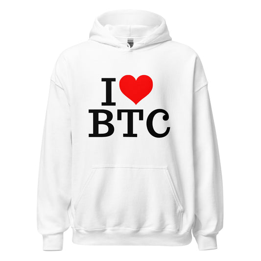 I Love BTC Unisex Hoodie - UTXO Dreams