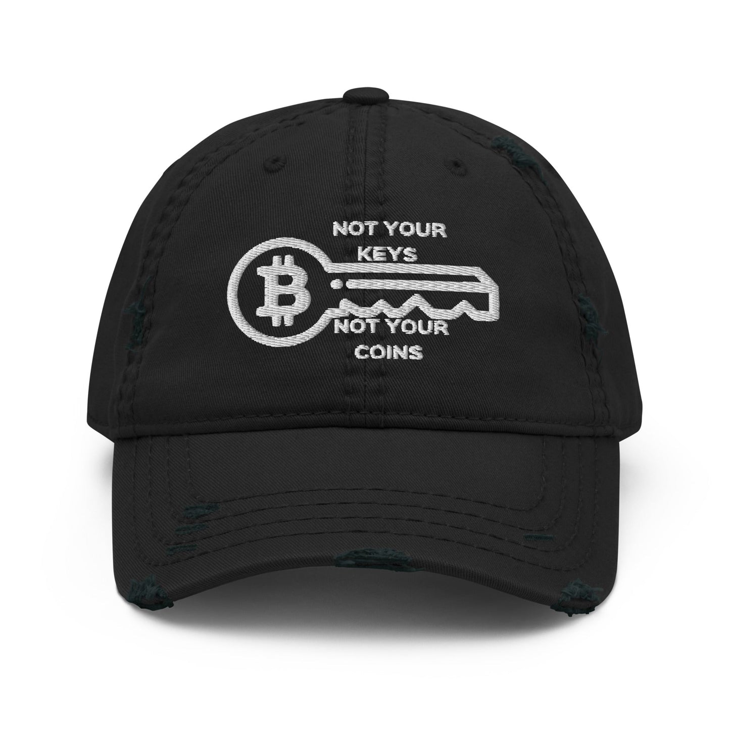 Not Your Keys Not Your Coins Distressed Hat - UTXO Dreams