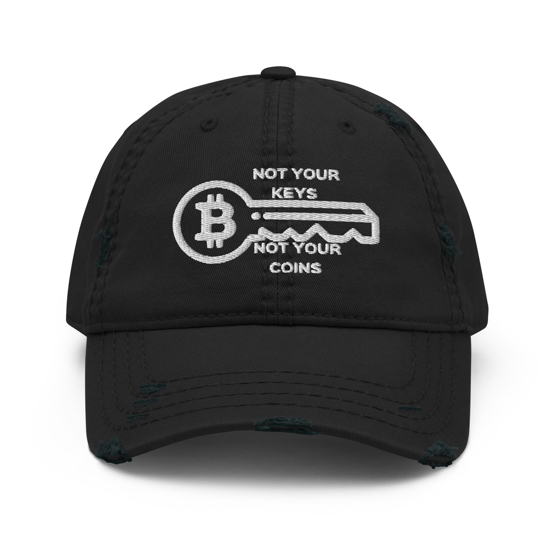 Not Your Keys Not Your Coins Distressed Hat - UTXO Dreams