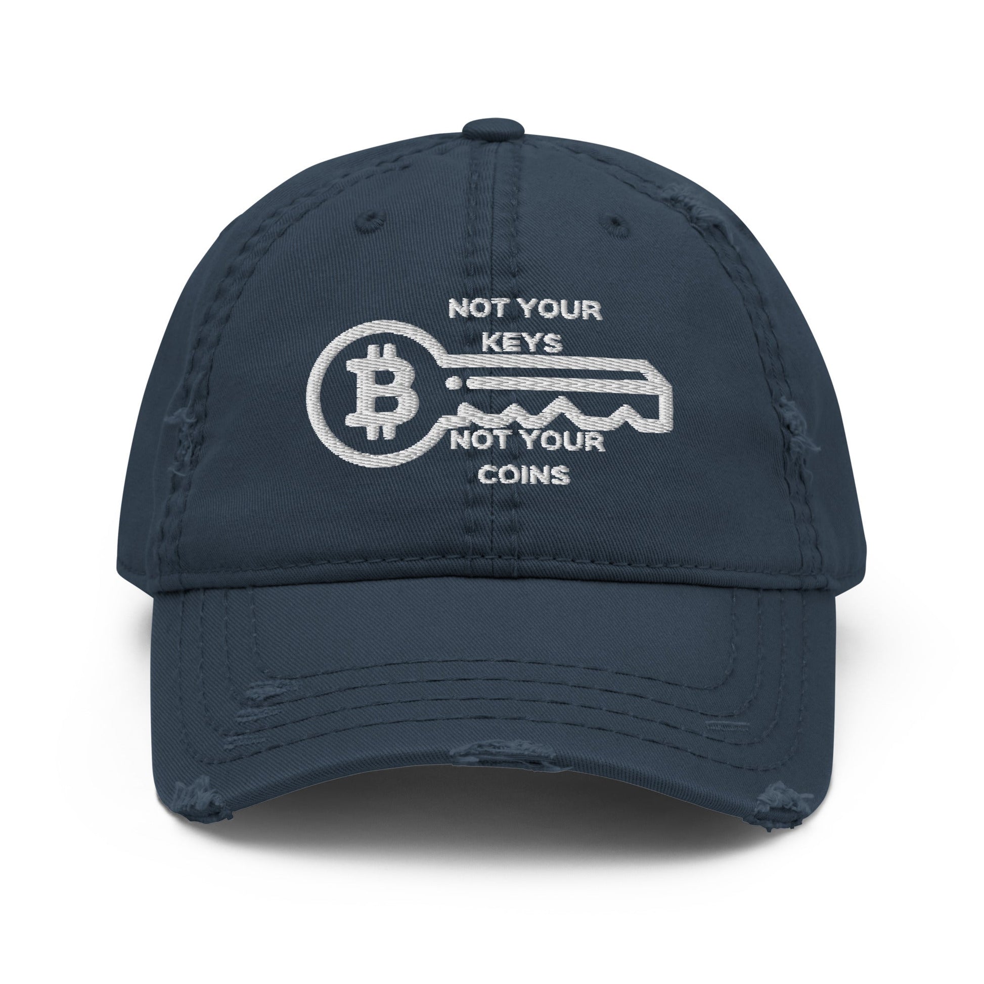 Not Your Keys Not Your Coins Distressed Hat - UTXO Dreams