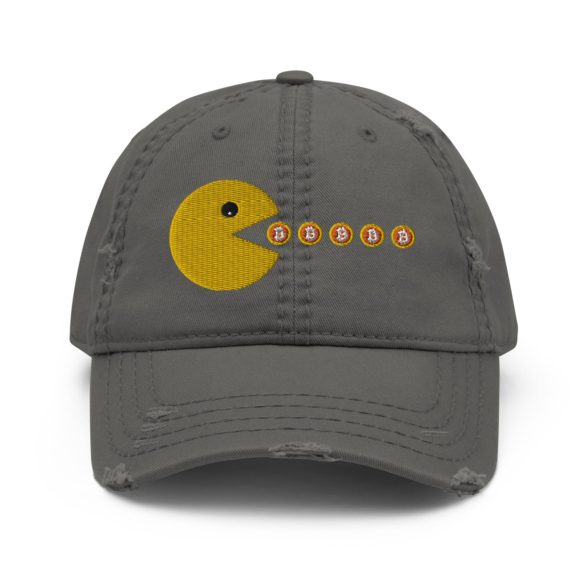 Pacman Eats Bitcoin Casual Hat - UTXO Dreams