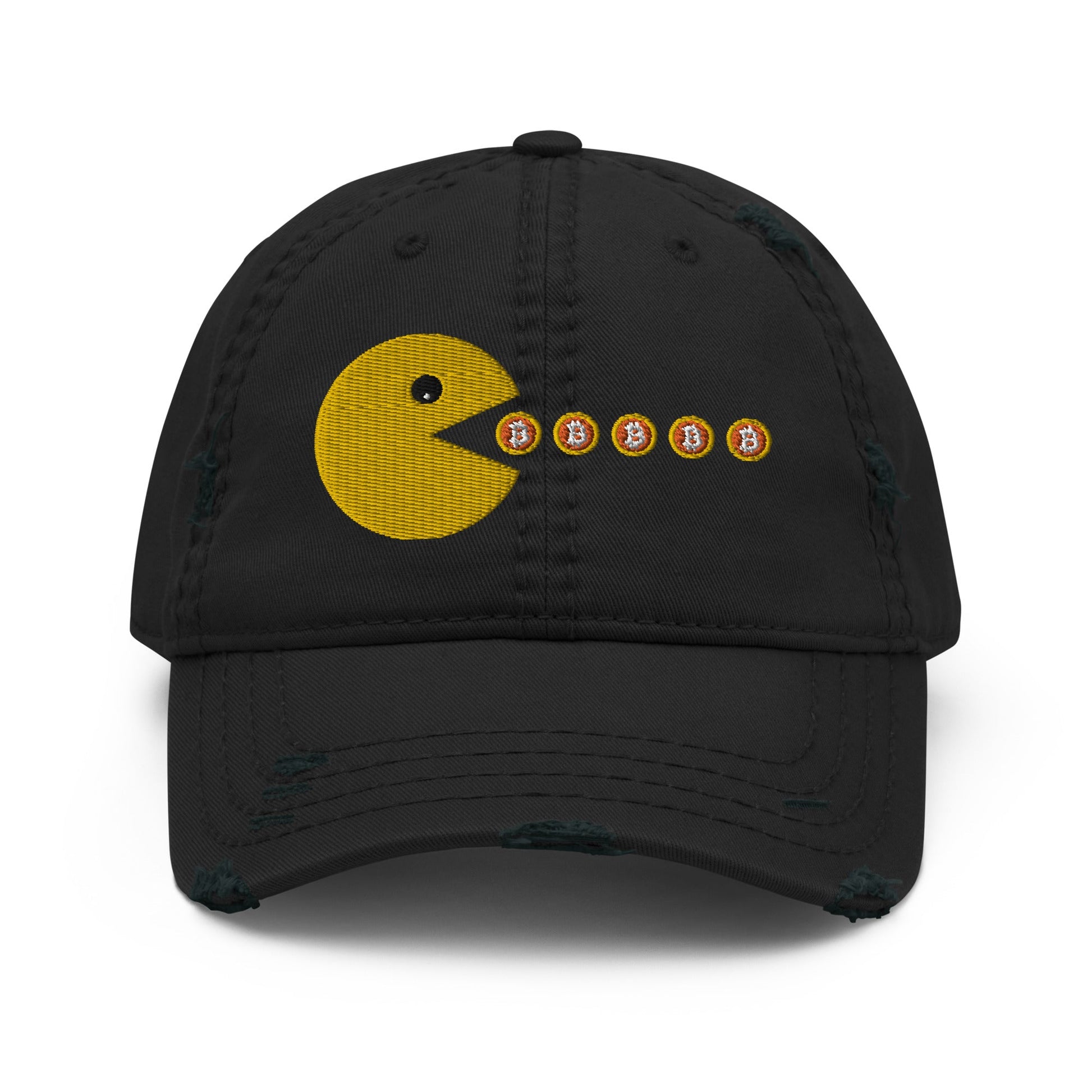 Pacman Eats Bitcoin Casual Hat - UTXO Dreams