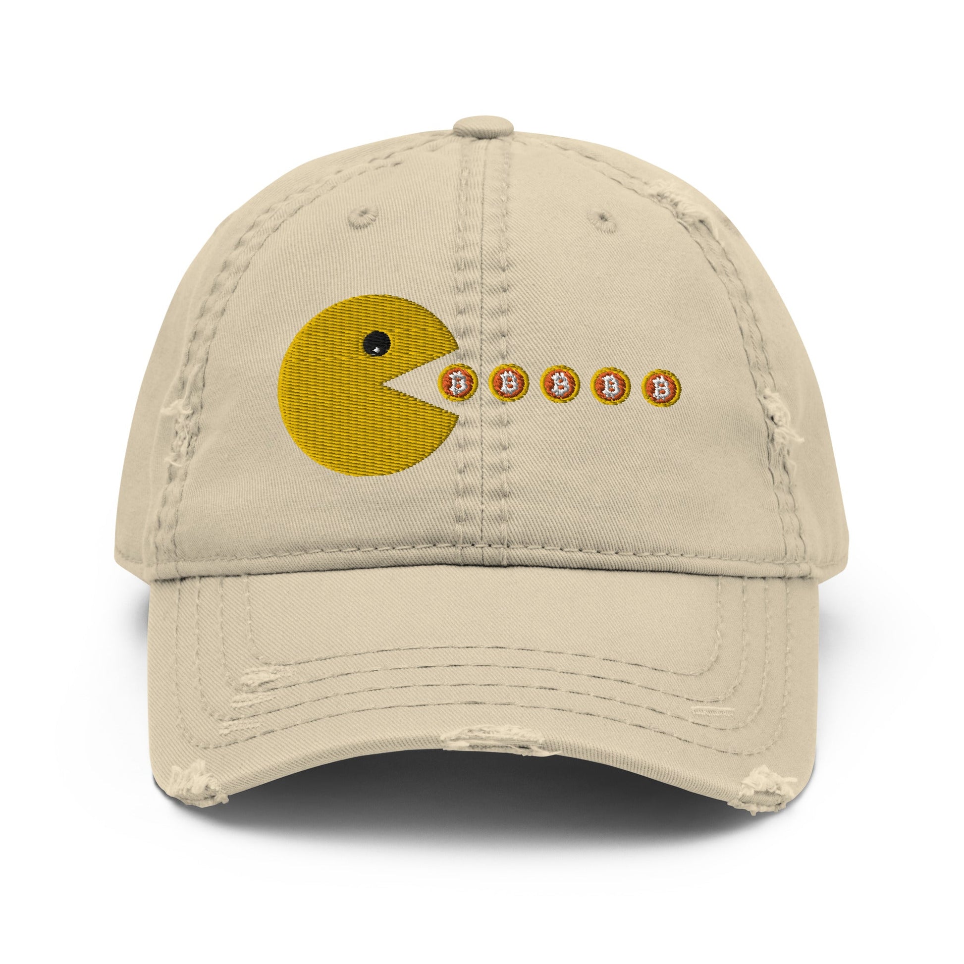 Pacman Eats Bitcoin Casual Hat - UTXO Dreams